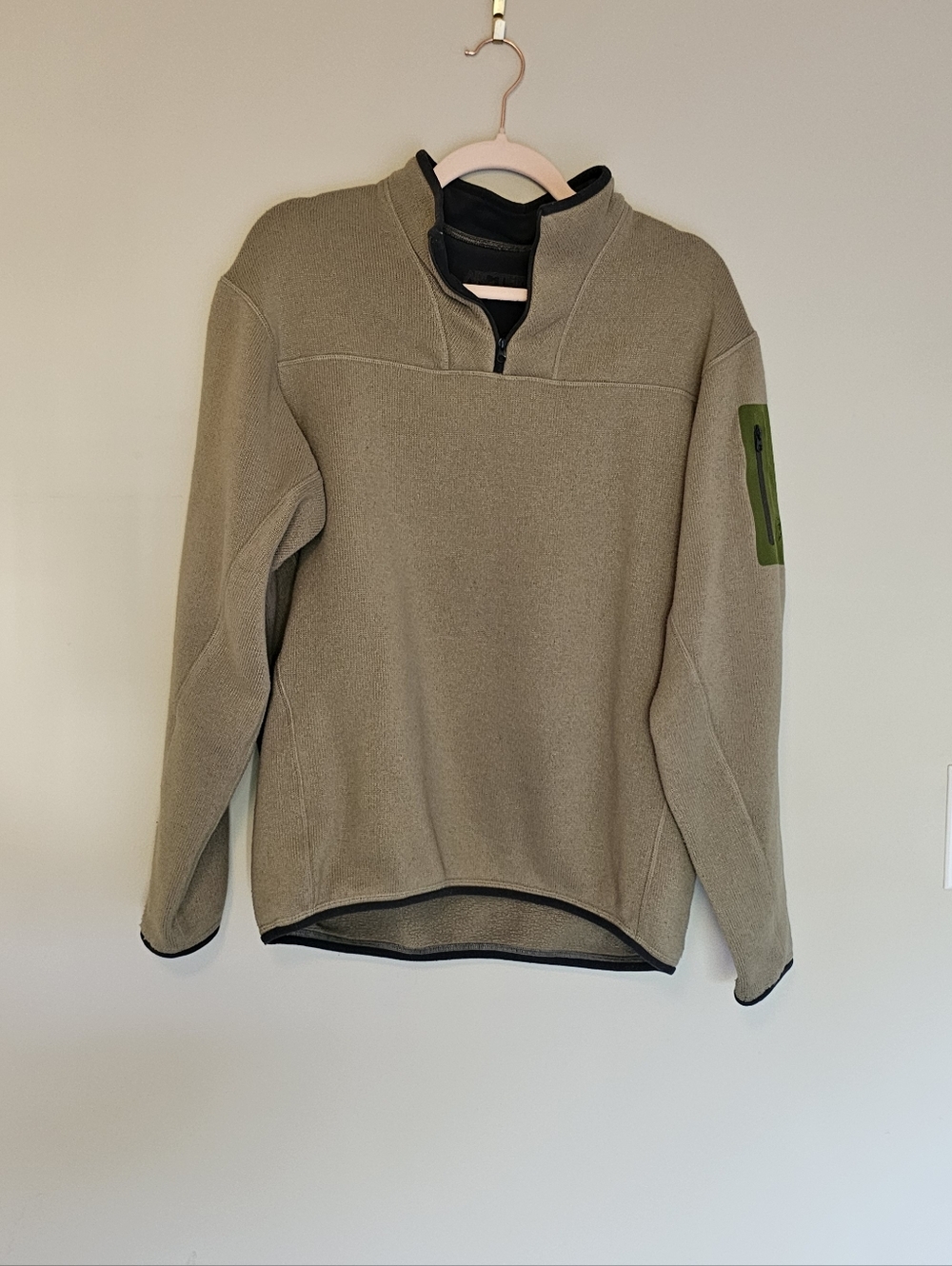 Arc'teryx Polartec Pullover Fleece Jacket Men's Large Tan Green
